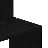 Scaffale Angolare Muro Nero 32x32x127,5 cm Legno truciolato