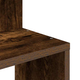 Scaffale Angolare a Muro Rovere Fumo 32x32x127,5 cm Truciolato