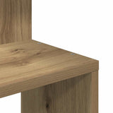 Scaffale Angolare Muro Rovere Artigianale 32x32x127,5 cm