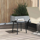 Tavolino da Giardino Rettangolare Nero 40x40x37 cm Polyrattan