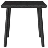 Tavolino da Giardino Rettangolare Nero 40x40x37 cm Polyrattan
