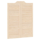 Porte a Battente 1-Paio Design a Lamelle 100x80cm Legno di Pino