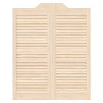 Porte a Battente 1-Paio Design a Lamelle 100x80cm Legno di Pino
