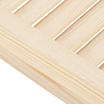 Porte a Battente 1-Paio Design a Lamelle 100x80cm Legno di Pino