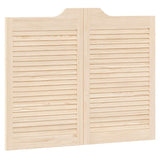 Porte a Battente 1-Paio Design a Lamelle 80x100cm Legno di Pino