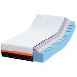 Materasso Bianco e Grigio 80 x 160 cm Schiuma Memory