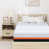 Materasso Bianco e Grigio 90 x 200 cm Schiuma Memory