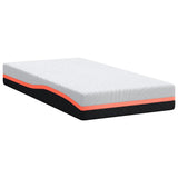 Materasso Bianco e Grigio 100 x 200 cm Schiuma Memory