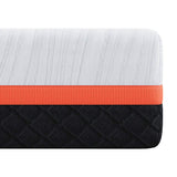 Materasso Bianco e Grigio 100 x 200 cm Schiuma Memory