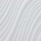 Materasso Bianco e Grigio 120 x 200 cm Tessuto Jacquard