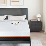 Materasso Bianco e Grigio 200 x 200 cm Schiuma Memory