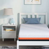 Materasso Bianco e Grigio 80 x 160 cm Schiuma Memory in Gel