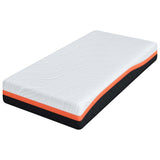 Materasso Bianco e Grigio 80 x 160 cm Schiuma Memory in Gel