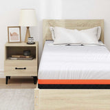 Materasso Bianco e Grigio 80 x 200 cm Schiuma Memory in Gel