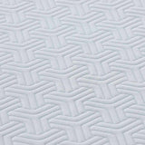 Materasso Bianco e Grigio 90 x 190 cm Tessuto Jacquard