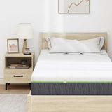 Materasso Bianco e Grigio 90 x 190 cm Tessuto Jacquard