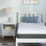 Materasso Bianco e Grigio 80 x 160 cm Molle Insacchettate