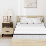 Materasso Bianco e Grigio 90 x 190 cm Molla Bonell