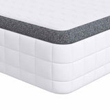 Materasso Bianco e Grigio 90 x 190 cm Molla Bonell