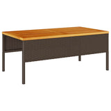 Set Divano da Giardino 6 pcs Marrone e Rosso polyrattan