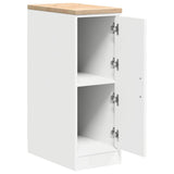 Armadietto da Garage Bianco 30x51x85 cm Legno Massello di Pino