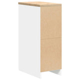 Armadietto da Garage Bianco 30x51x85 cm Legno Massello di Pino