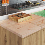 Armadietto per Garage in Rovere Artigianale 30x51x85 cm