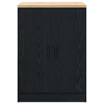 Armadietto da Garage Nero 60x51x85 cm in Legno Massello di Pino