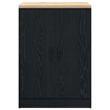 Armadietto da Garage Nero 60x51x85 cm in Legno Massello di Pino