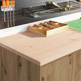 Armadietto per Garage in Rovere Artigianale 60x51x85 cm