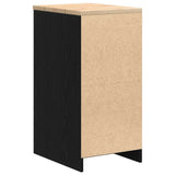 Armadietto da Garage Nero 40x51x85 cm in Legno Massello di Pino