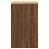 Armadietto per Garage in Rovere Marrone 40x51x85 cm