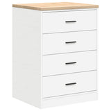 Armadietto da Garage Bianco 60x51x85 cm Legno Massello di Pino