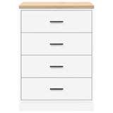 Armadietto da Garage Bianco 60x51x85 cm Legno Massello di Pino