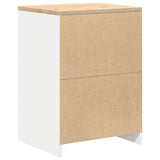 Armadietto da Garage Bianco 60x51x85 cm Legno Massello di Pino