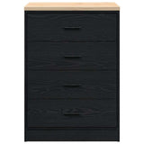 Armadietto da Garage Nero 60x51x85 cm in Legno Massello di Pino
