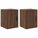 Pensili per Garage 2 pz Rovere Marrone in Legno truciolato