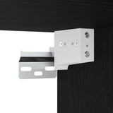Pensili per Garage 2 pz Neri in Legno truciolato