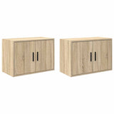 Pensili per Garage 2 pz Rovere Sonoma in Legno truciolato