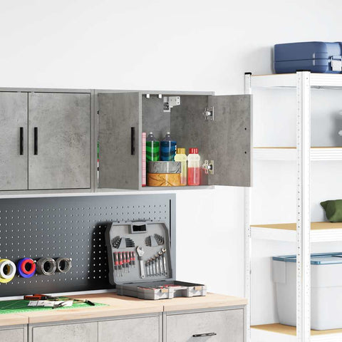 Pensile per Garage Grigio Cemento in Legno truciolato