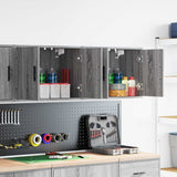 Pensili per Garage 2 pz Grigio Sonoma in Legno truciolato