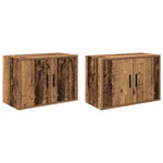 Pensili per Garage 2 pz Legno Antico in Legno truciolato