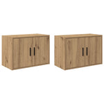 Pensili per Garage 2 pz Rovere Artigianale in Legno truciolato