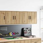 Pensili per Garage 2 pz Rovere Artigianale in Legno truciolato