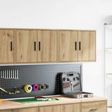 Pensili per Garage 2 pz Rovere Artigianale in Legno truciolato