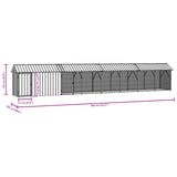 Gabbia per uccelli Antracite 844 x 103 x 142 cm Acciaio zincato