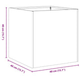 Fioriera 40x40x40 cm in Acciaio Inox