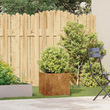 Fioriera Arrugginita 40x40x40 cm in Acciaio Corten