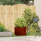 Fioriera Arrugginita 40x40x40 cm in Acciaio Corten