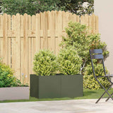 Fioriera Verde Oliva 80x40x40 cm in Acciaio Laminato a Freddo